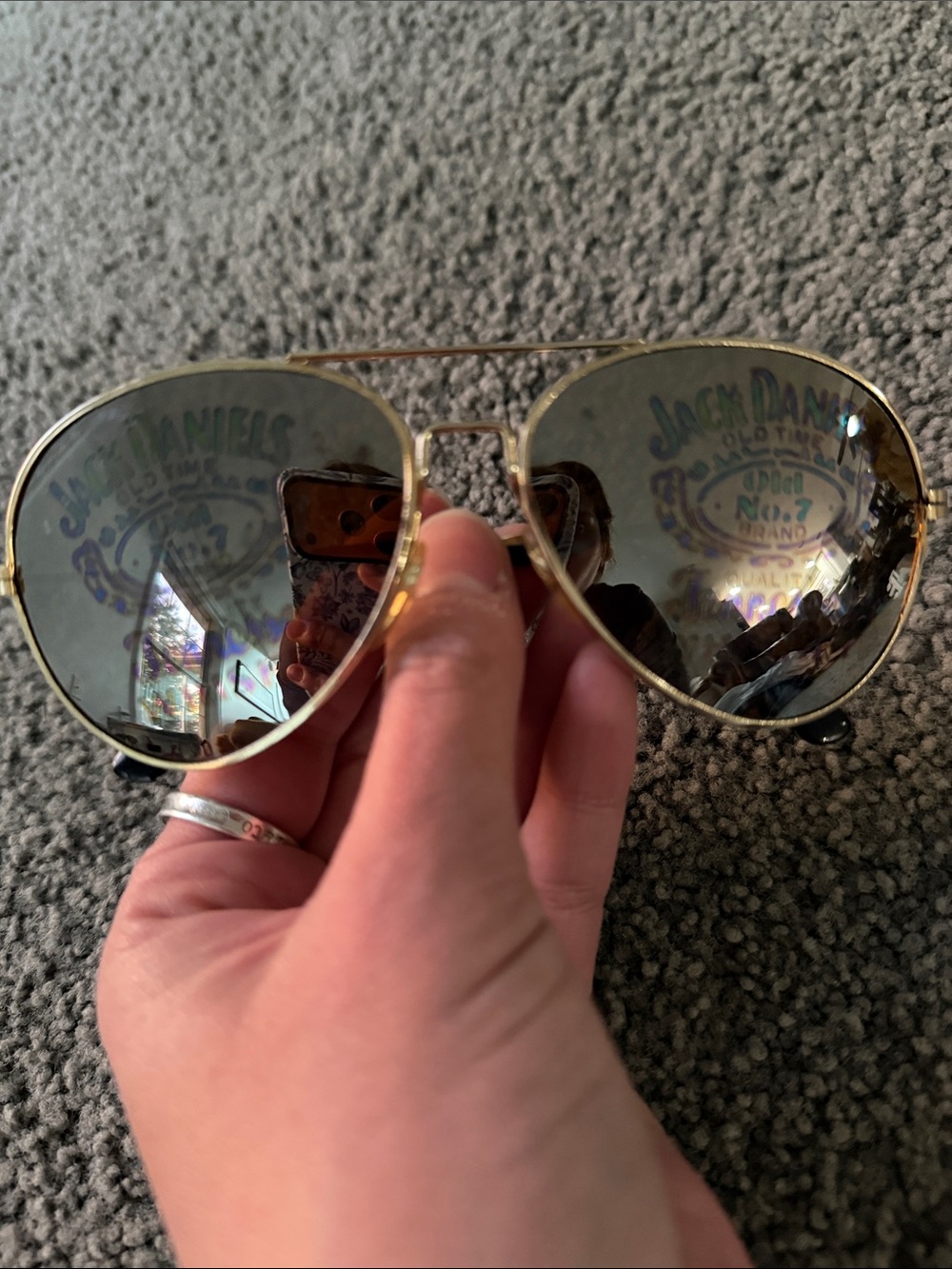 Vintage Jack Daniels Gold Aviator Sunglasses - Unbranded - Picture 2 of 4